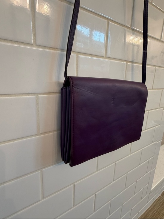 MCM Handbags - MCM Plum Leather Crossbody Bag